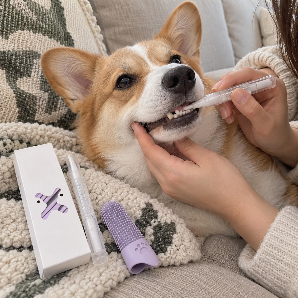 Customer photo for SmilePaws CalmClean Dental Kit